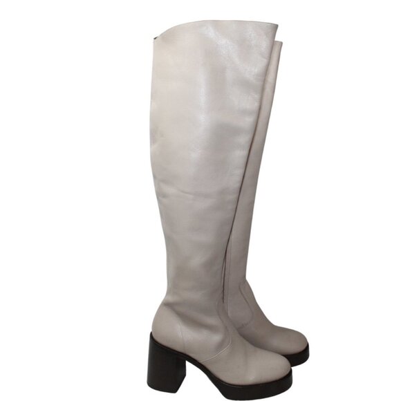 Simon Miller Cream Heeled Boots - Picture 3 of 7